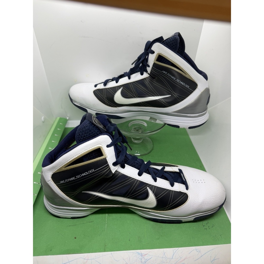 Nike Hyperize Navy White Basketball Shoes 367181-115 US Size 16